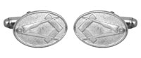 70 1484 - Masonic Oval with raised rim - Sterling Silver