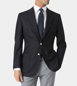 Brook Taverner 2 Patch Pocket Blazer-7057 Navy
