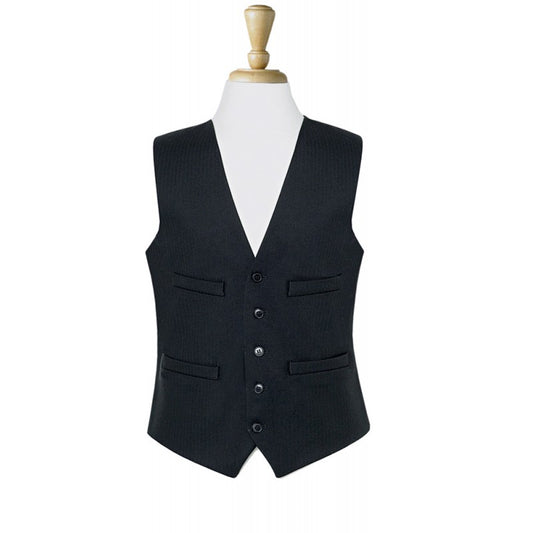 Brook Taverner Plain Black Waistcoat 1081D