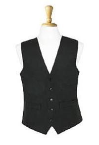 STV Formal Attire Classic plain black Masonic waistcoat