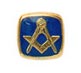 T 2826 - Blue enamel Tie Tac/Lapel pin - Gold plate
