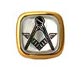 T 2828 - Mother of Pearl Tie Tac/Lapel pin Gold plate