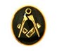 T 2899 Black enamel Oval Tie Tac/Lapel pin Gold plate