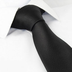 Plain Black Silk